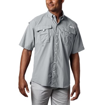 Columbia Overhemd Heren, PFG Bahama II Short Sleeve Big Grijs, 34MHCVAIF